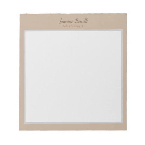 Professional Modern Minimalist Pastel Colors Notepad