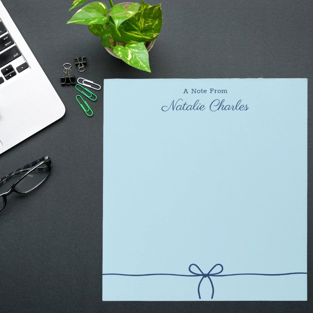 Professional Modern Minimalist Pastel & Navy Blue Notepad (Creator Uploaded)