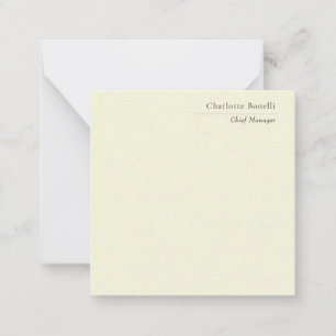 Professional Modern Minimalist Plain Beige Color Note Card