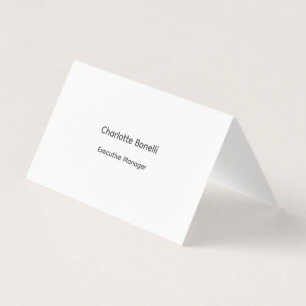 Professional Modern Minimalist Plain Business Card