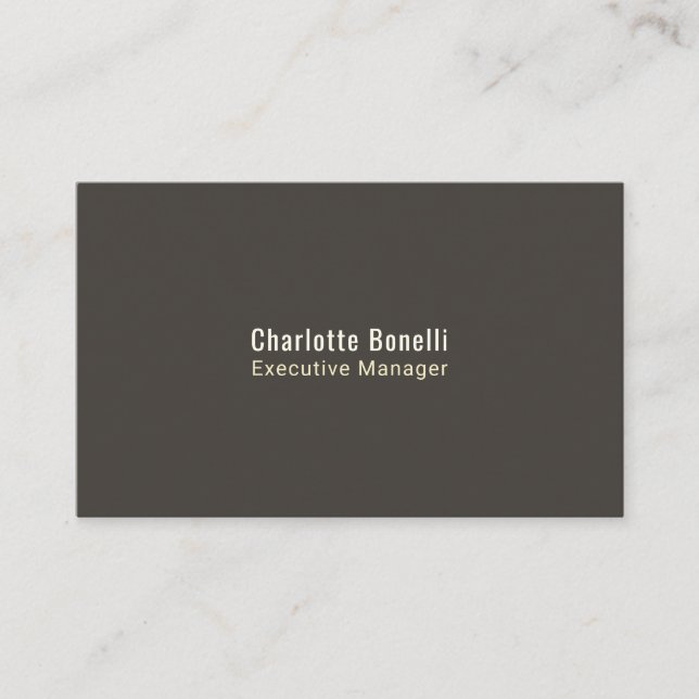 Professional Modern Minimalist Plain  Business Card (Front)