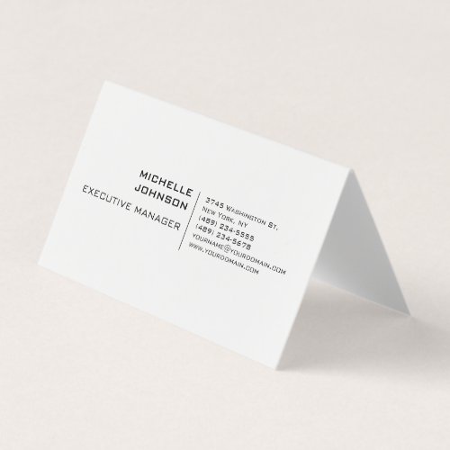 Professional Modern Minimalist Plain Business Card