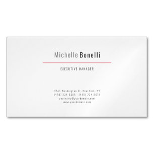 Professional Modern Minimalist Plain Business Card Magnet