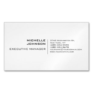 Professional Modern Minimalist Plain Business Card Magnet