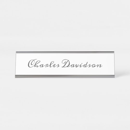 Professional Modern Minimalist Plain Calligraphy Desk Name Plate