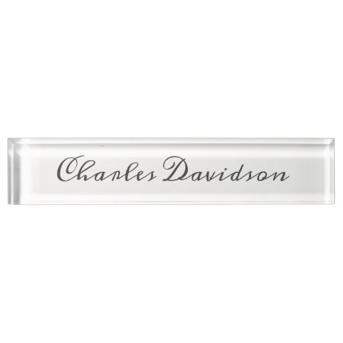 Professional Modern Minimalist Plain Calligraphy Desk Name Plate