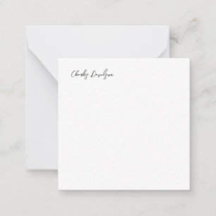 Professional Modern Minimalist Plain Calligraphy Note Card