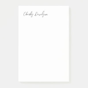 Professional Modern Minimalist Plain Calligraphy Post-it Notes