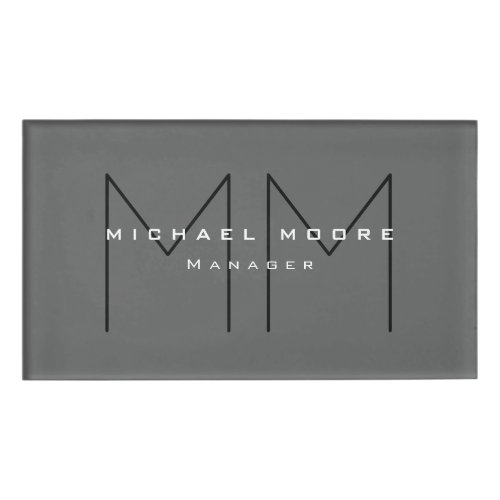 Professional Modern Minimalist Plain Chic Name Tag