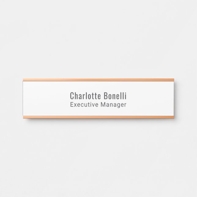Professional Modern Minimalist Plain  Door Sign (Front)
