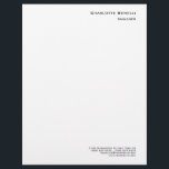 Professional Modern Minimalist Plain Letterhead<br><div class="desc">You Can Easily Change the Fonts,  Background Image and Color,  Letter Characters.</div>