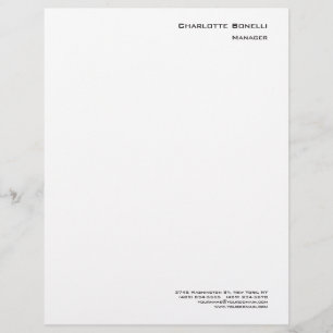 Professional Modern Minimalist Plain Letterhead