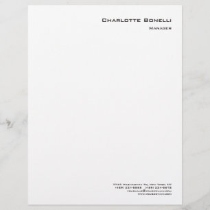 Professional Modern Minimalist Plain Letterhead