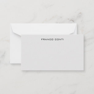 Professional Modern Minimalist Plain Light Grey Note Card