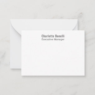 Professional Modern Minimalist Plain  Note Card