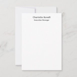 Professional Modern Minimalist Plain Note Card