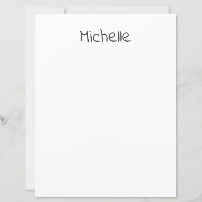Professional Modern Minimalist Plain Own Name (Front)