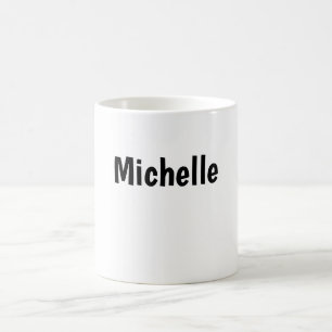 Professional Modern Minimalist Plain Own Name Coffee Mug