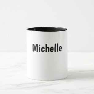 Professional Modern Minimalist Plain Own Name Mug
