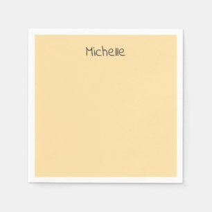 Professional Modern Minimalist Plain Own Name Napkins