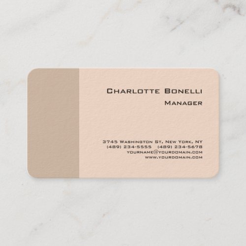 Professional Modern Minimalist Plain Pastel Colors Business Card