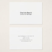 Professional Modern Minimalist Plain Profile Card (Front & Back)