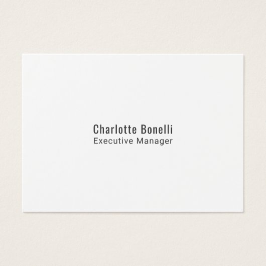 Professional Modern Minimalist Plain Profile Card (Front)