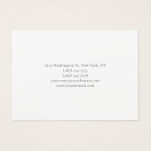 Professional Modern Minimalist Plain Profile Card (Back)