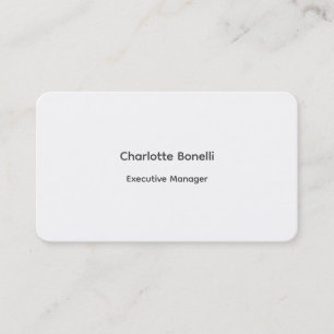 Professional Modern Minimalist Plain Round Corner Business Card