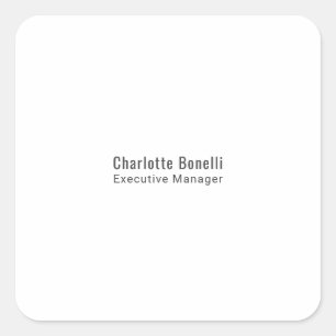 Professional Modern Minimalist Plain Square Sticker