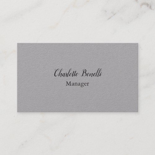 Professional Modern Minimalist Premium Grey Business Card