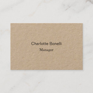 Professional Modern Minimalist Premium Kraft Business Card