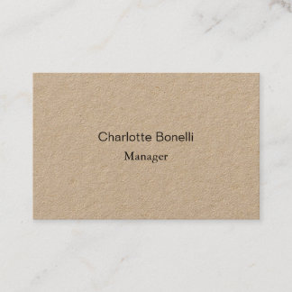 Professional Modern Minimalist Premium Kraft Business Card