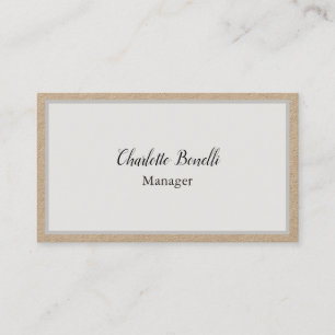 Professional Modern Minimalist Premium Kraft Business Card