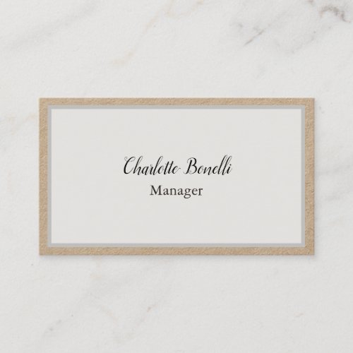 Professional Modern Minimalist Premium Kraft Business Card