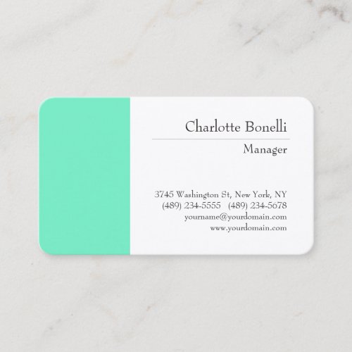 Professional Modern Minimalist Premium Silk Business Card