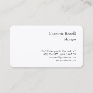 Professional Modern Minimalist Premium Silk Business Card