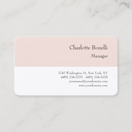 Professional Modern Minimalist Premium Silk Business Card