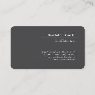 Professional Modern Minimalist Premium Silk Grey Business Card
