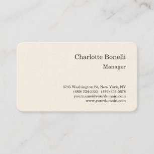 Professional Modern Minimalist Silk Cream Blue Business Card