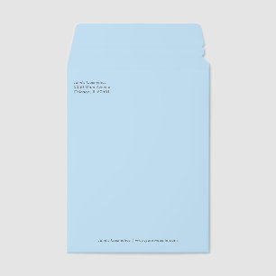 Professional Modern Minimalist Simple Elegant Blue Envelope Mailers