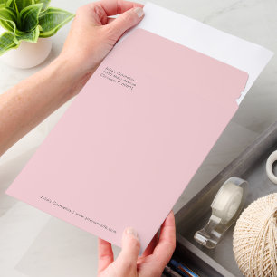 Professional Modern Minimalist Simple Elegant Pink Envelope Mailers