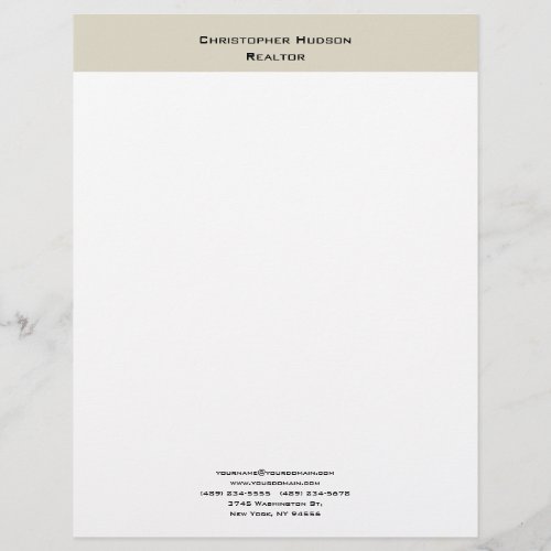 Professional Modern Minimalist Simple Plain Letterhead