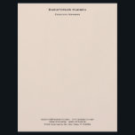 Professional Modern Minimalist Simple Plain Linen Letterhead<br><div class="desc">Check out our modern minimalist templates to help you design your perfect professional product.</div>
