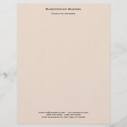 Professional Modern Minimalist Simple Plain Linen Letterhead