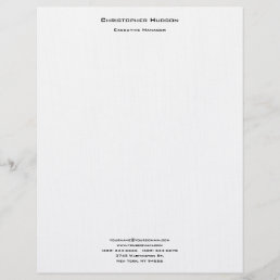 Professional Modern Minimalist Simple Plain Linen Letterhead