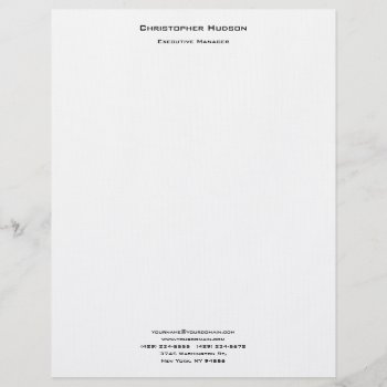 Professional Modern Minimalist Simple Plain Linen Letterhead by made_in_atlantis at Zazzle