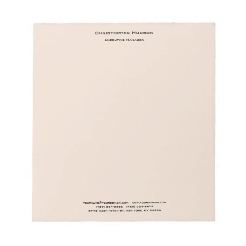 Professional Modern Minimalist Simple Plain Linen Notepad