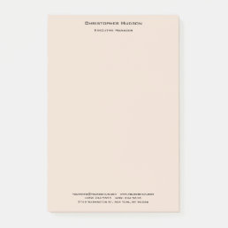Professional Modern Minimalist Simple Plain Linen Post-it Notes