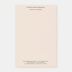 Professional Modern Minimalist Simple Plain Linen Post-it Notes